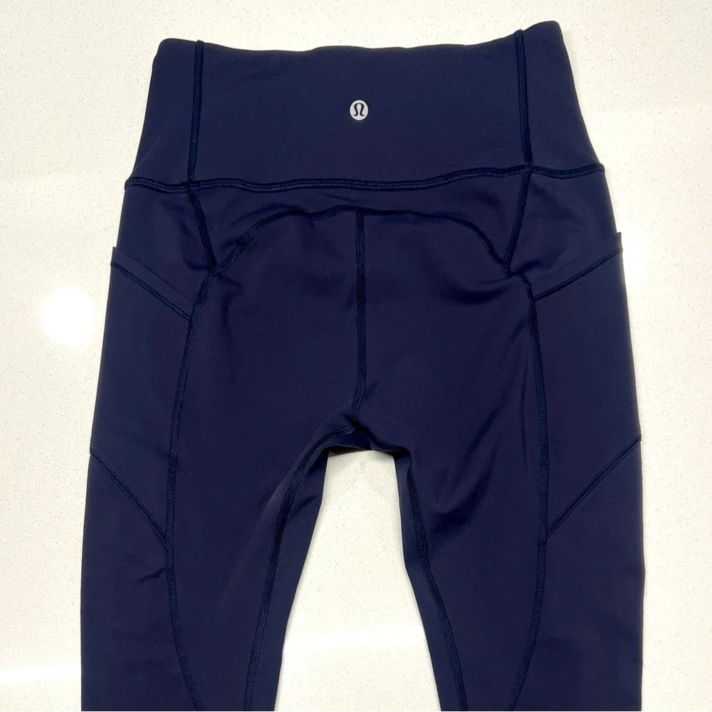 LIKE NEW -Lululemon All The Right Places Crop II Deep Indigo - Picture 8 of 15